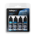 Vallejo 77256 - Farb-Set, TMM, Saphir-Blau, 4x18 ml